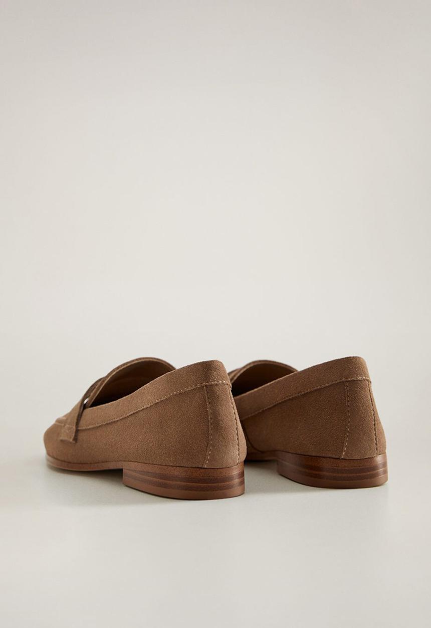 MANGO - Star leather loafer - medium brown