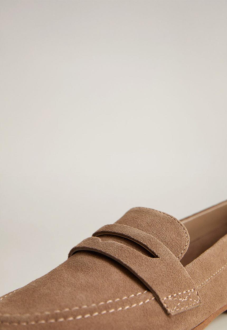 MANGO - Star leather loafer - medium brown