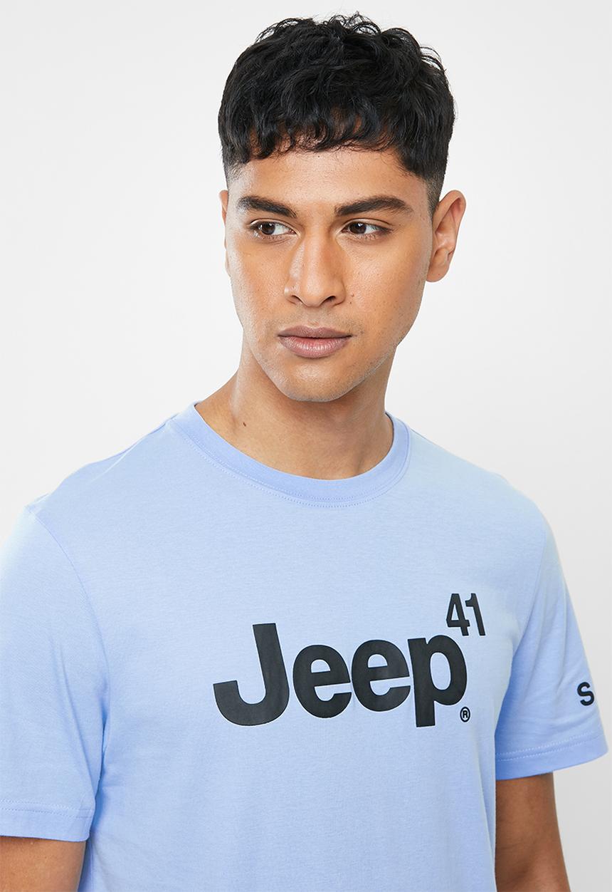 JEEP - Logo print tee - blue
