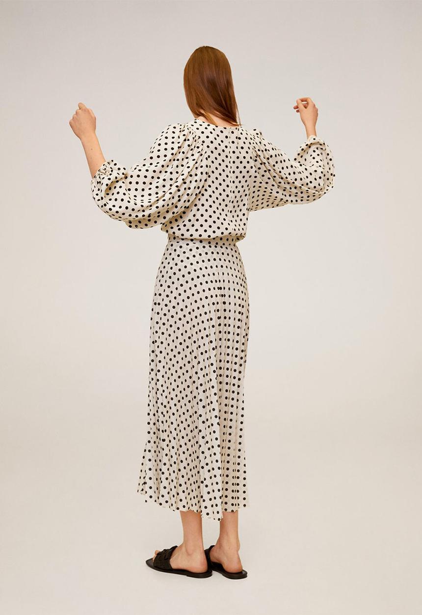 MANGO - Volume blouse - black & white