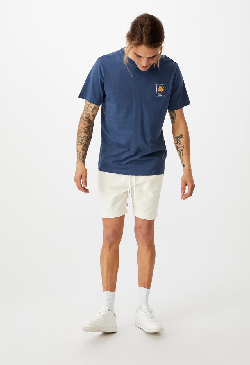Cotton On - Tbar art T-shirt - blue