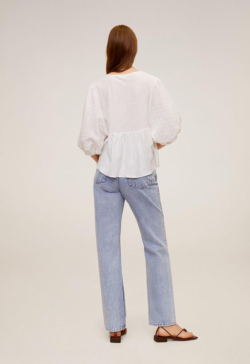 MANGO - T-shirt azucena - cream 