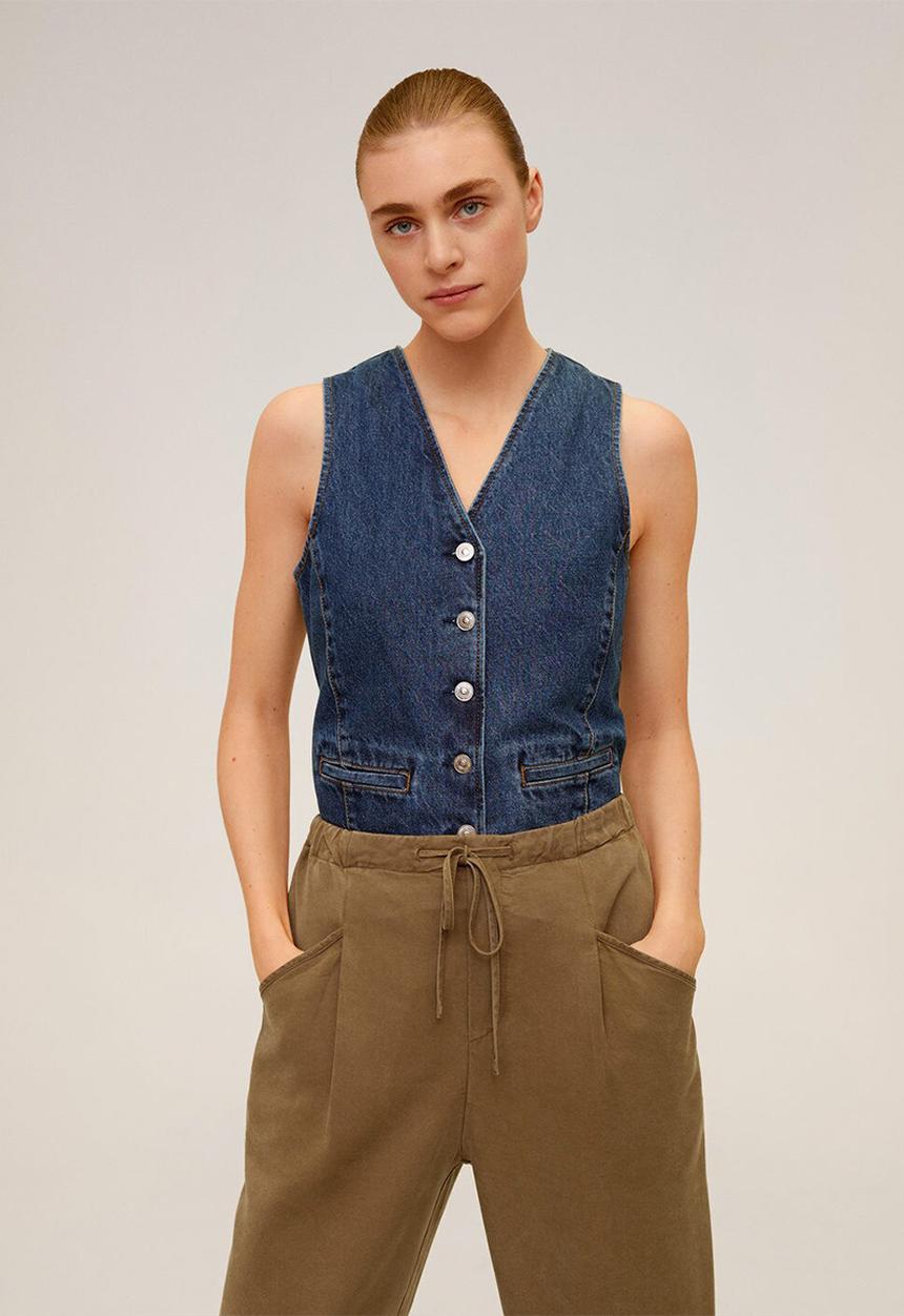 MANGO - Trousers bolt - brown 