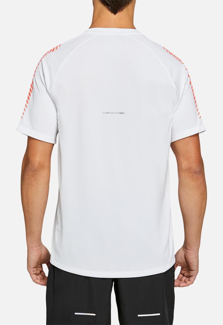 ASICS - Icon short sleeve top - white & coral
