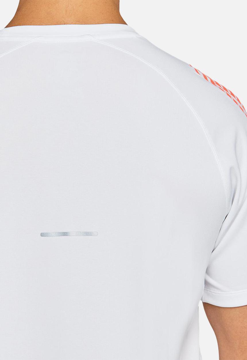 ASICS - Icon short sleeve top - white & coral