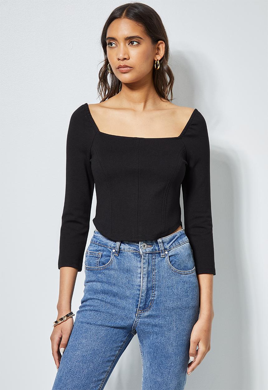 Superbalist - Ponti corset top - black