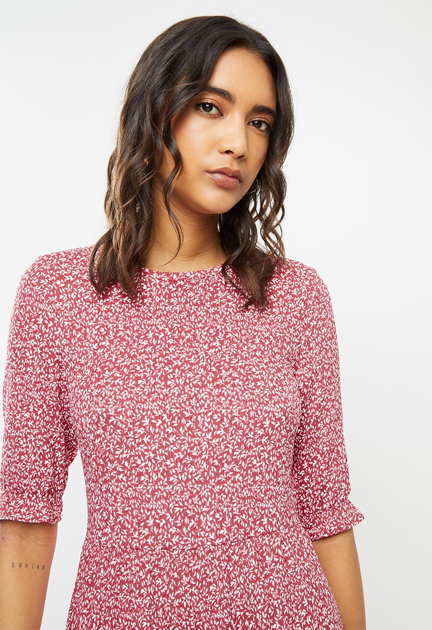 MANGO - Dress bobo - red & white
