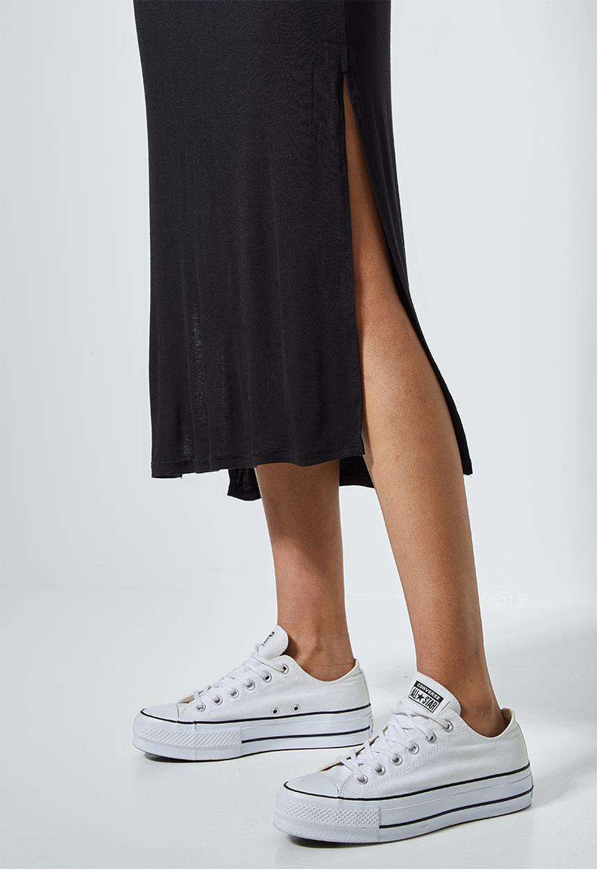 Superbalist - Sleeveless column T-shirt dress - black
