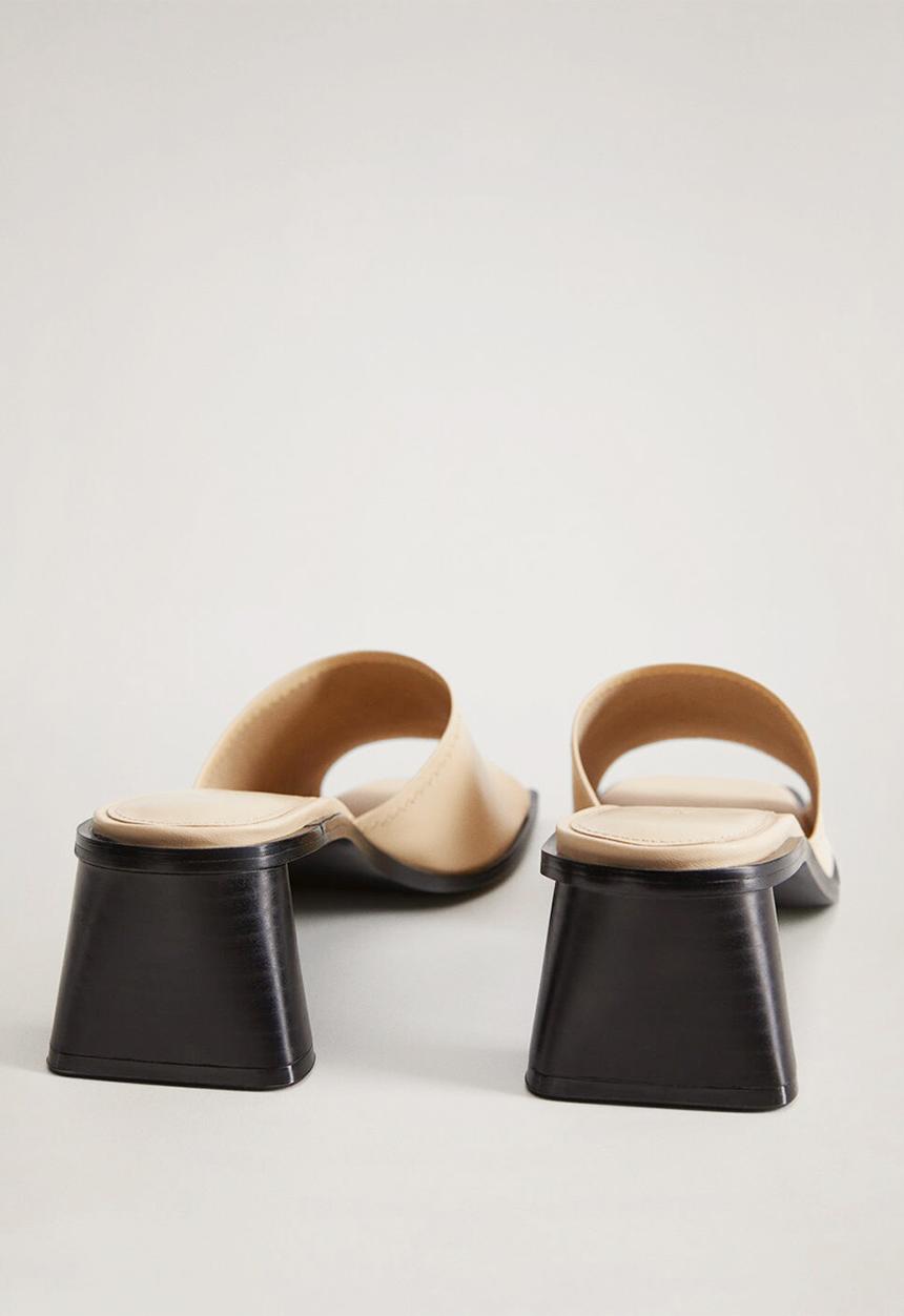 MANGO - Oxford leather heel - light pastel yellow