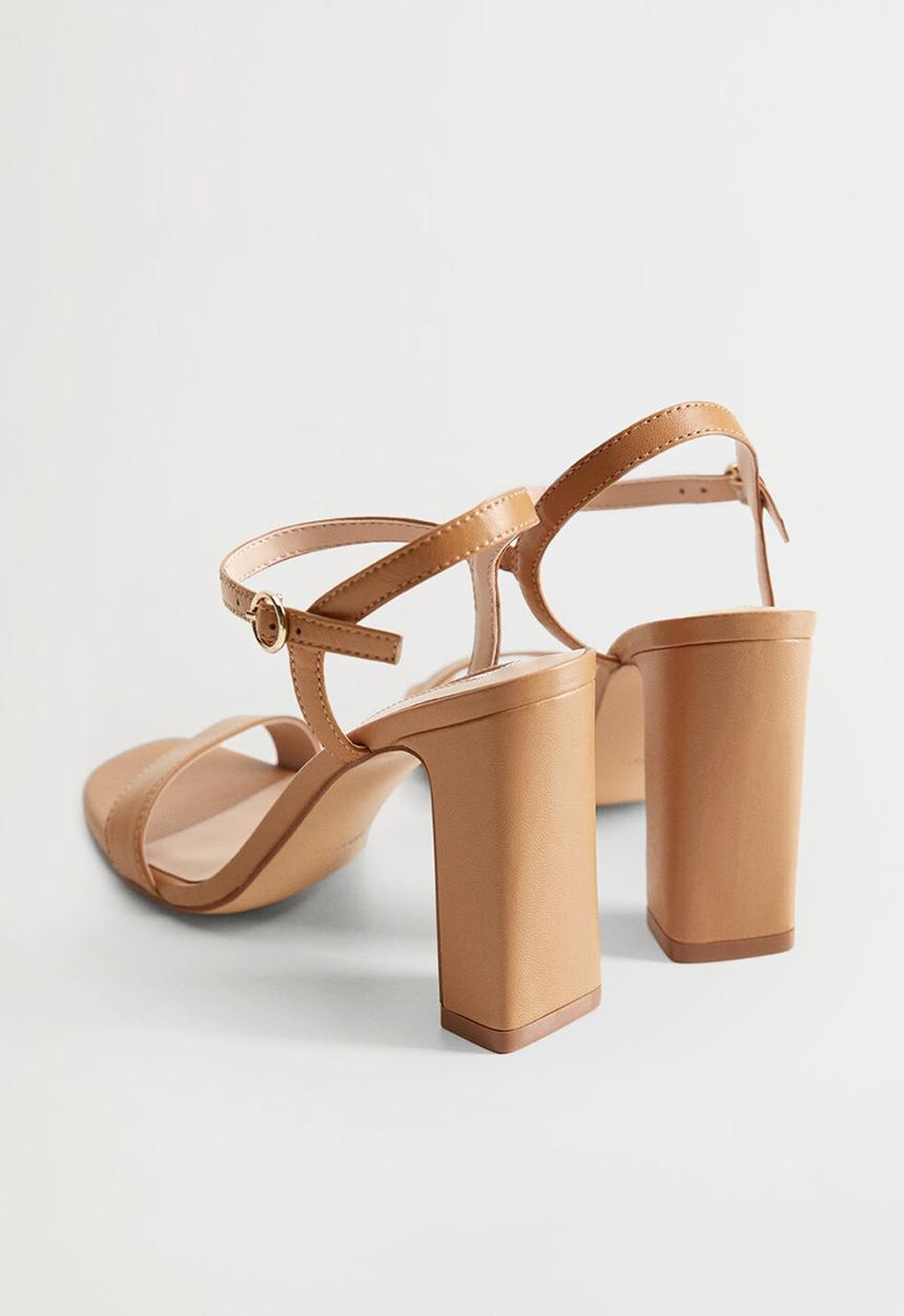 MANGO - Air leather heel - medium brown