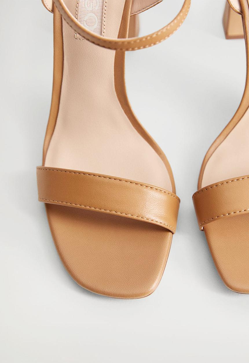 MANGO - Air leather heel - medium brown
