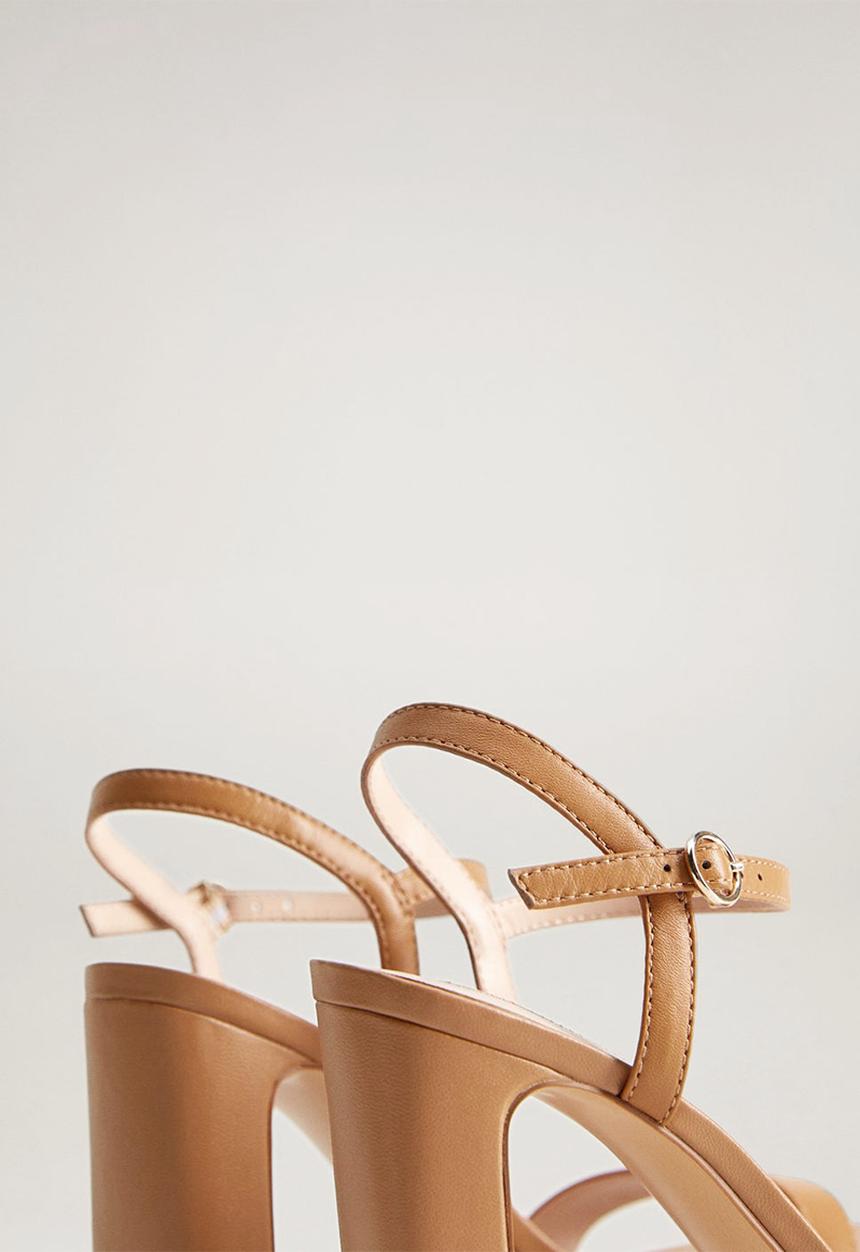 MANGO - Air leather heel - medium brown