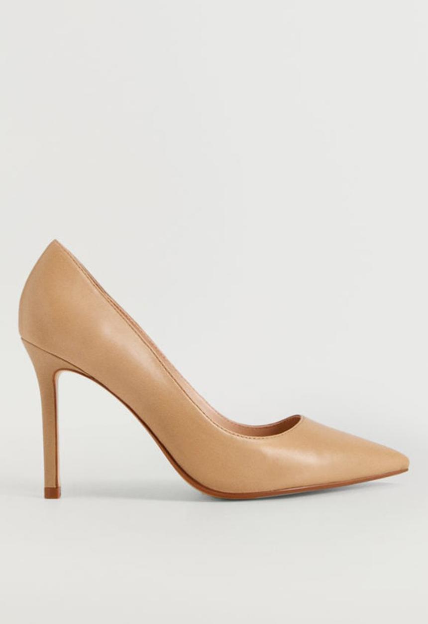 MANGO - Desi leather court - medium brown