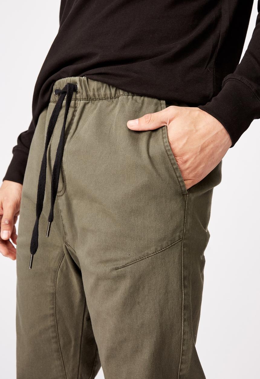 Cotton On - Drake cuffed pant - washed olive