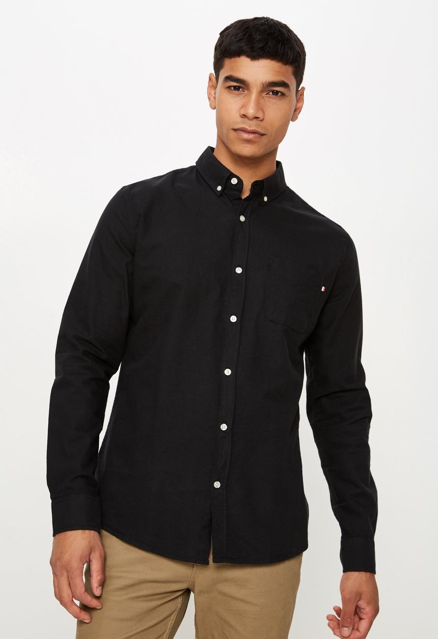 Cotton On - Brunswick shirt 3 - black 