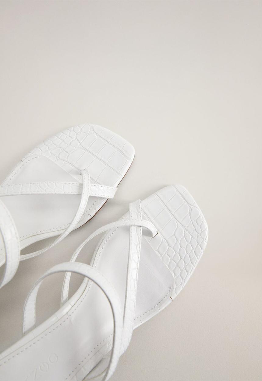 MANGO - Pile heel - white