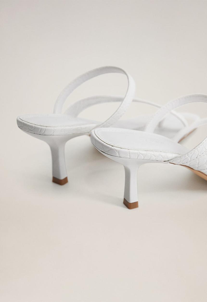 MANGO - Pile heel - white