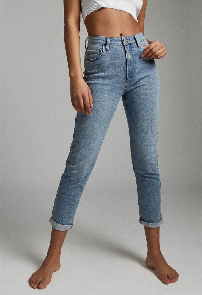 Cotton On - Stretch mom jean - aireys blue