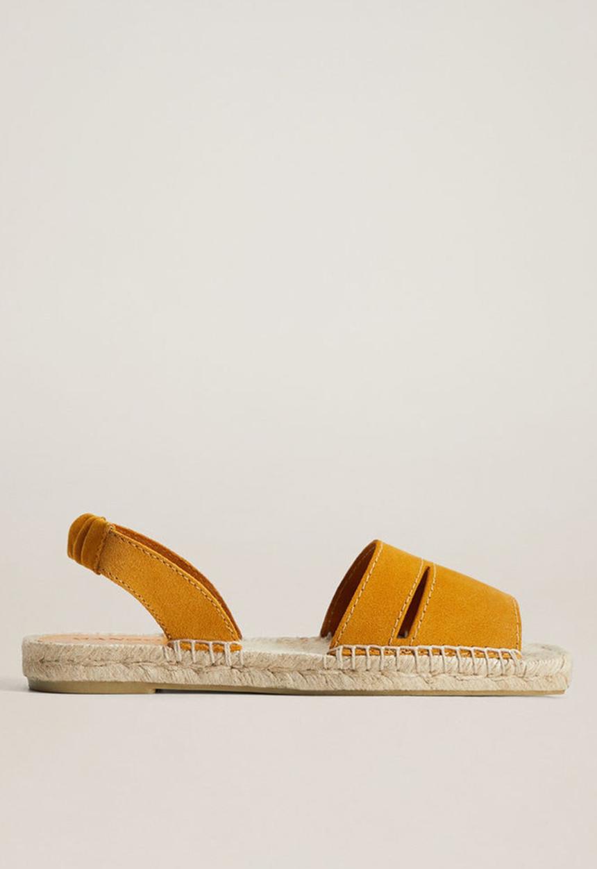 MANGO - Puerto leather sandal - medium yellow