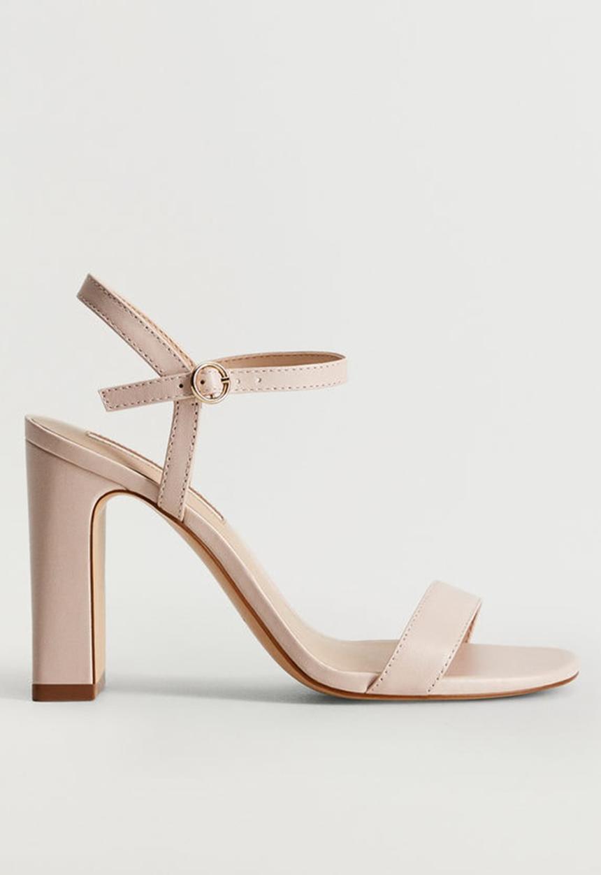 MANGO - Air leather heel - light pastel pink