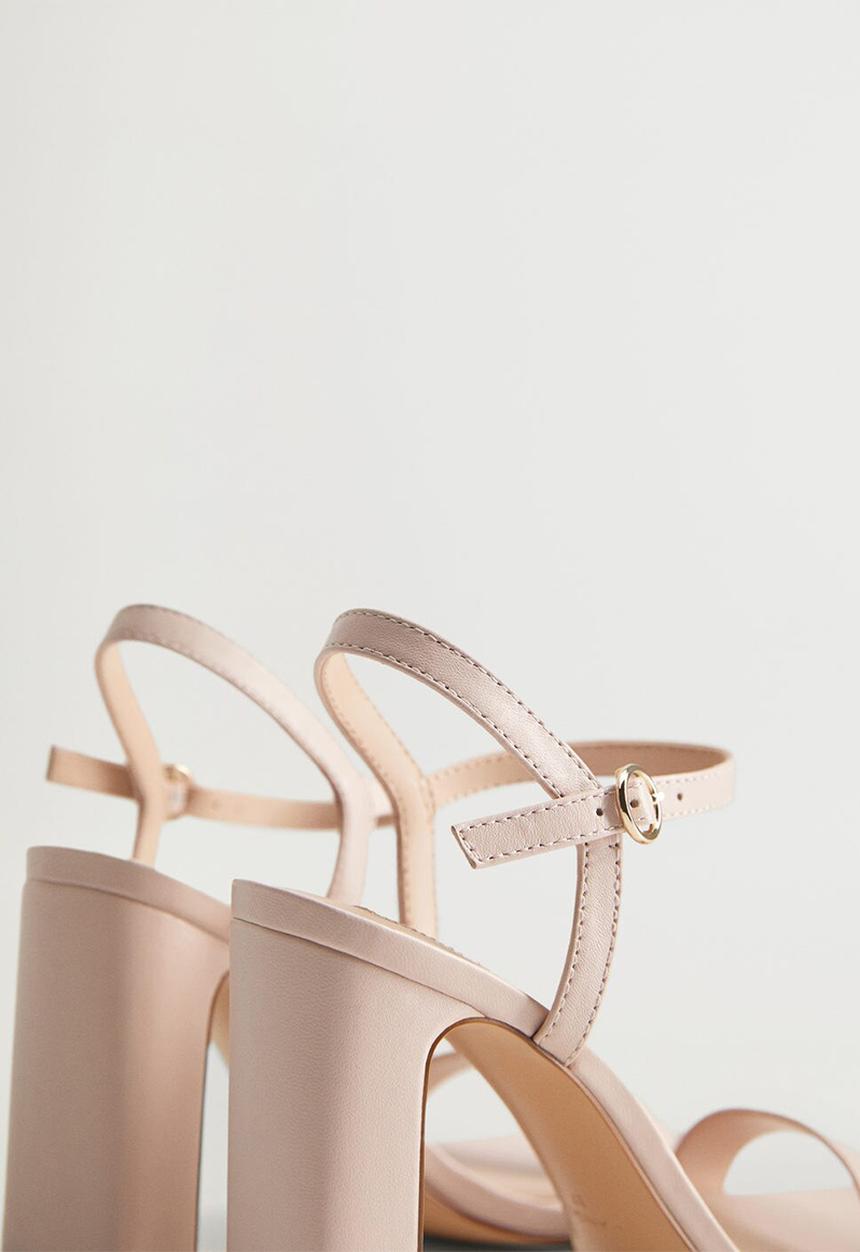 MANGO - Air leather heel - light pastel pink