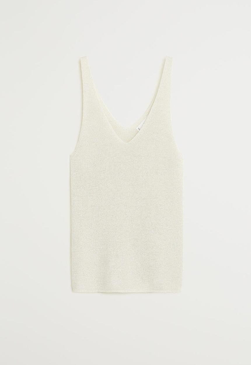 MANGO - Kling vneck sleeveless - green