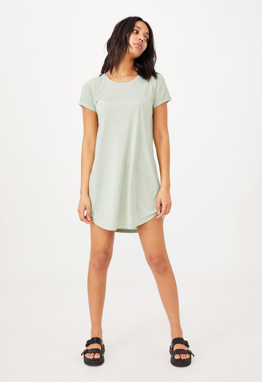 Cotton On - Tina T-shirt dress 2 - lush green 