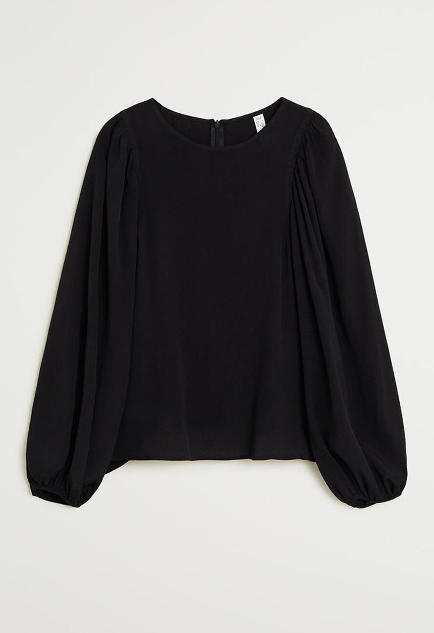 MANGO - Volume blouse - black