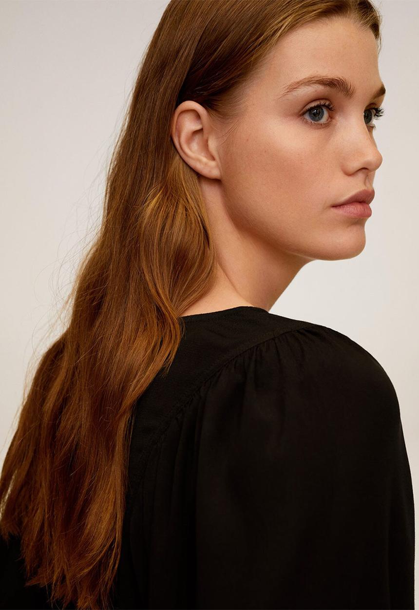 MANGO - Volume blouse - black