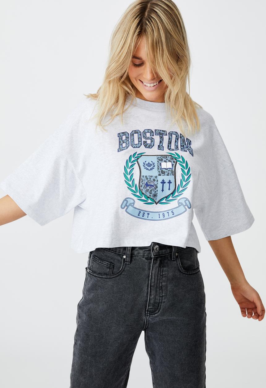 Cotton On - Chopped boyfriend tee - grey 