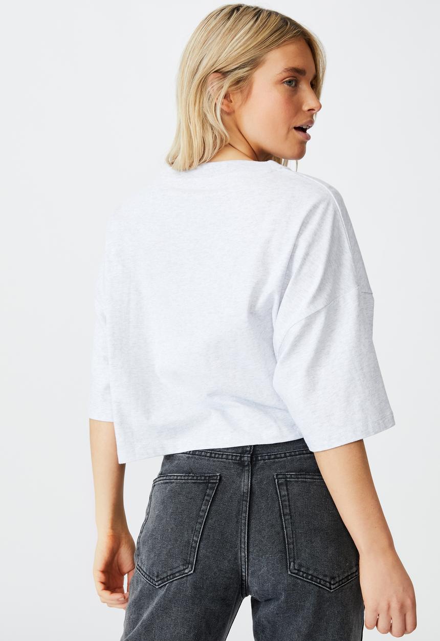 Cotton On - Chopped boyfriend tee - grey 