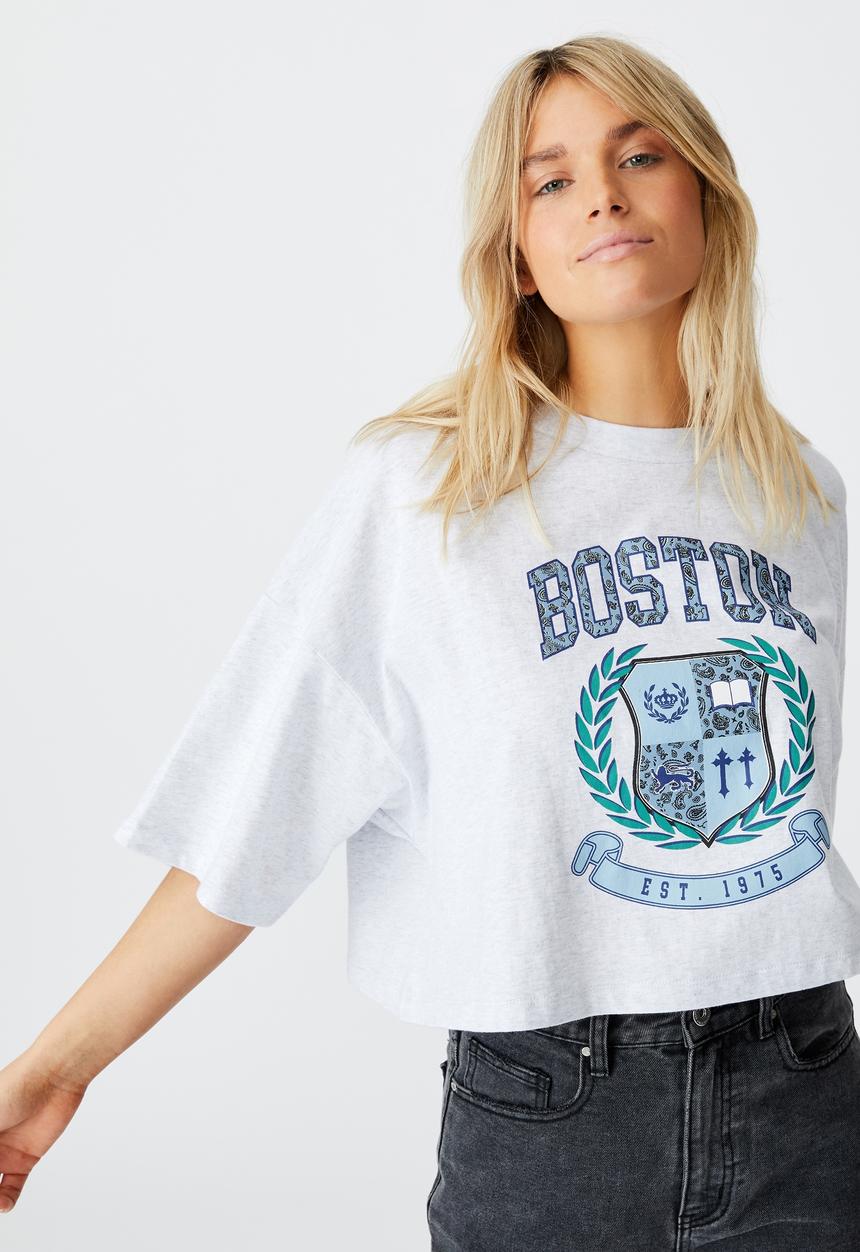 Cotton On - Chopped boyfriend tee - grey 