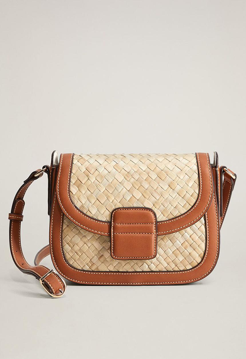 MANGO - Panama bag - neutral & brown