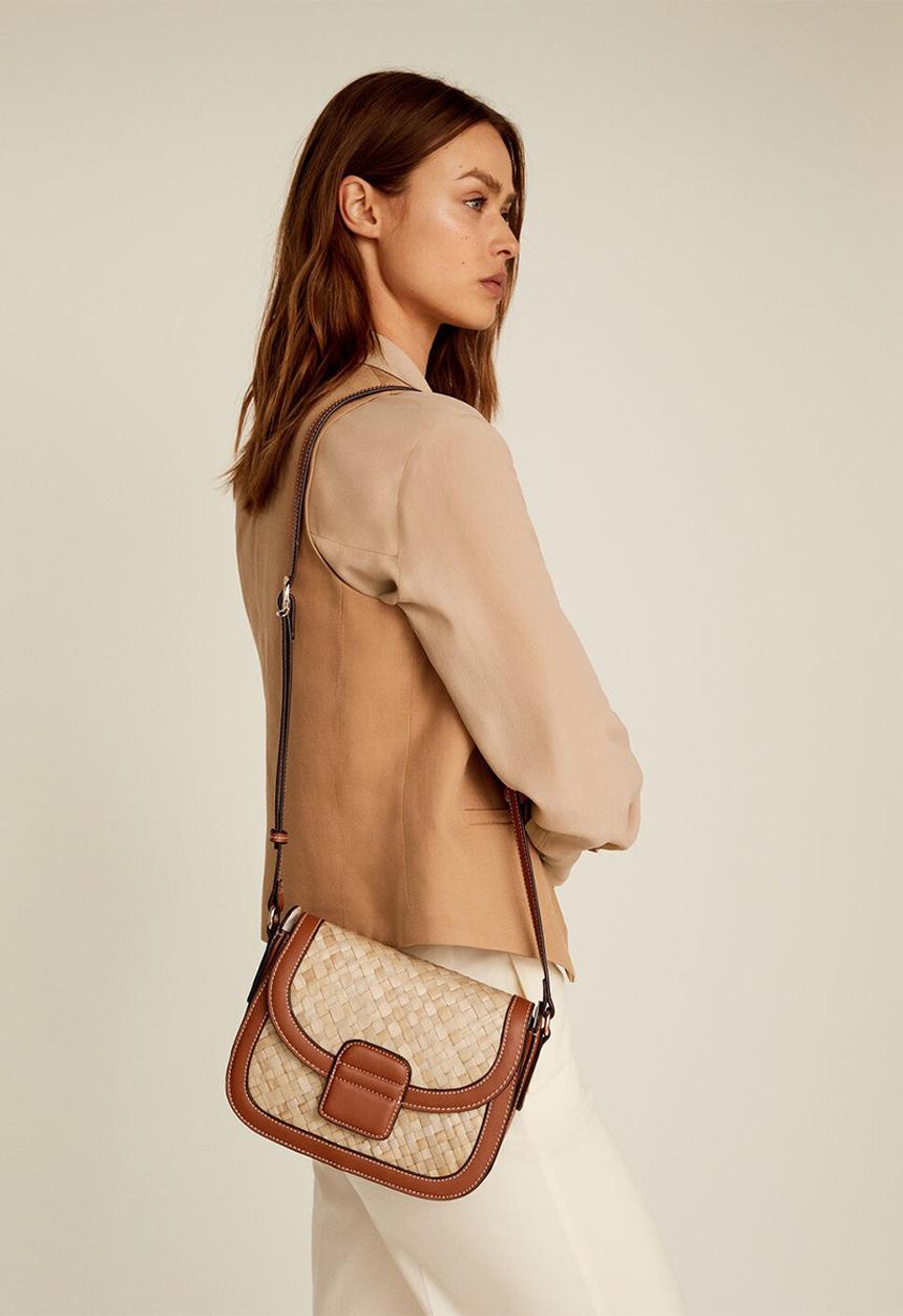 MANGO - Panama bag - neutral & brown