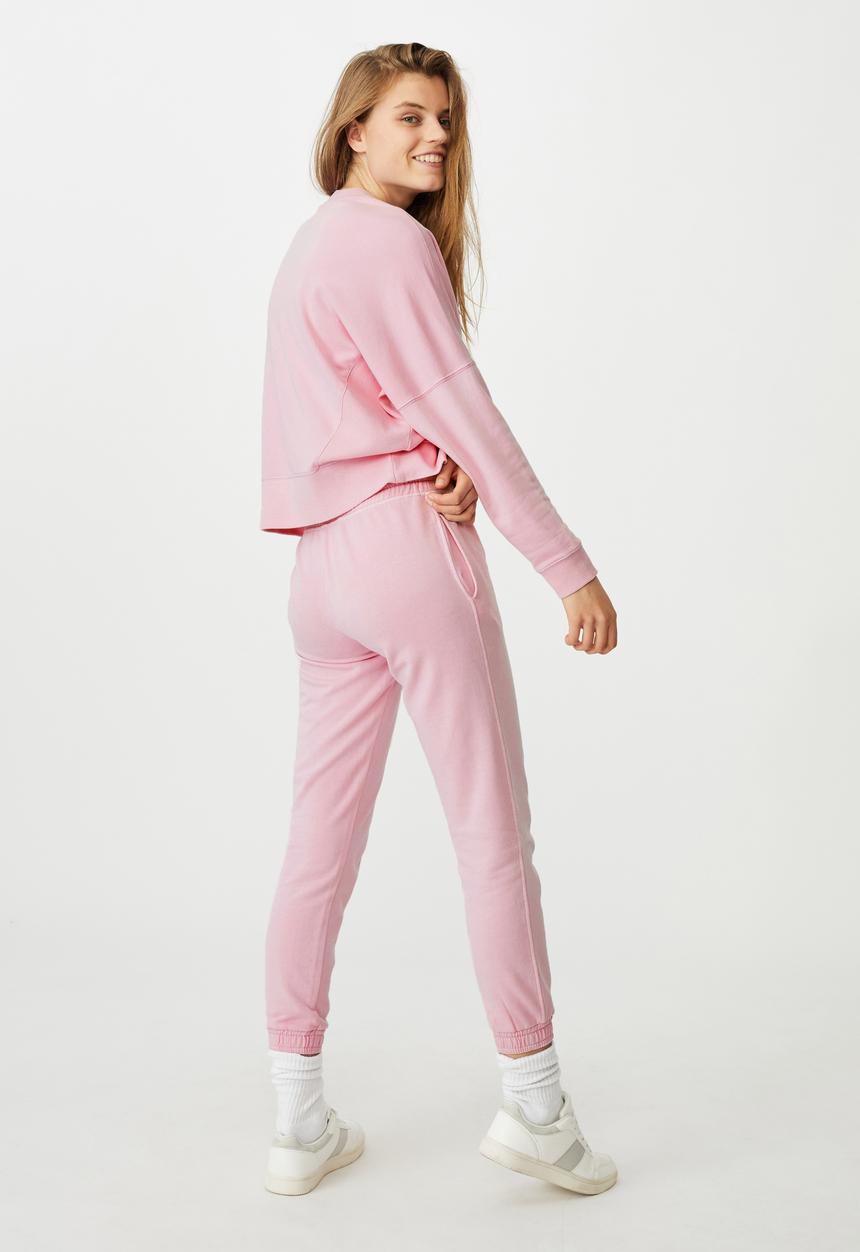 Cotton On - Slim fit trackpant - pink 