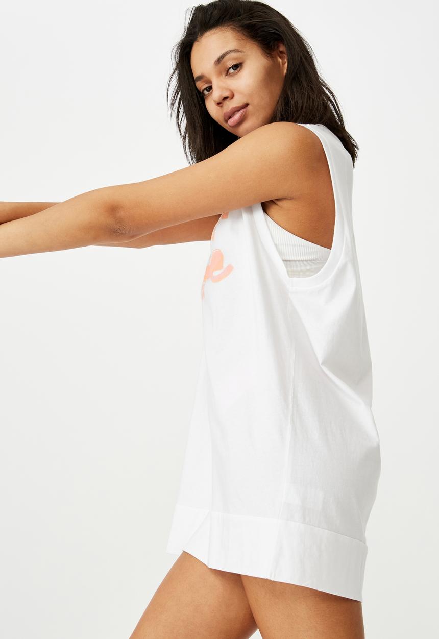 Cotton On - 90s Tank nightie - white 