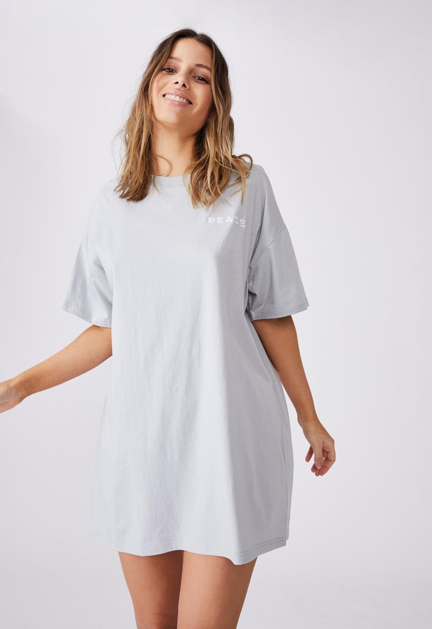 Cotton On - 90s T-shirt nightie - grey 