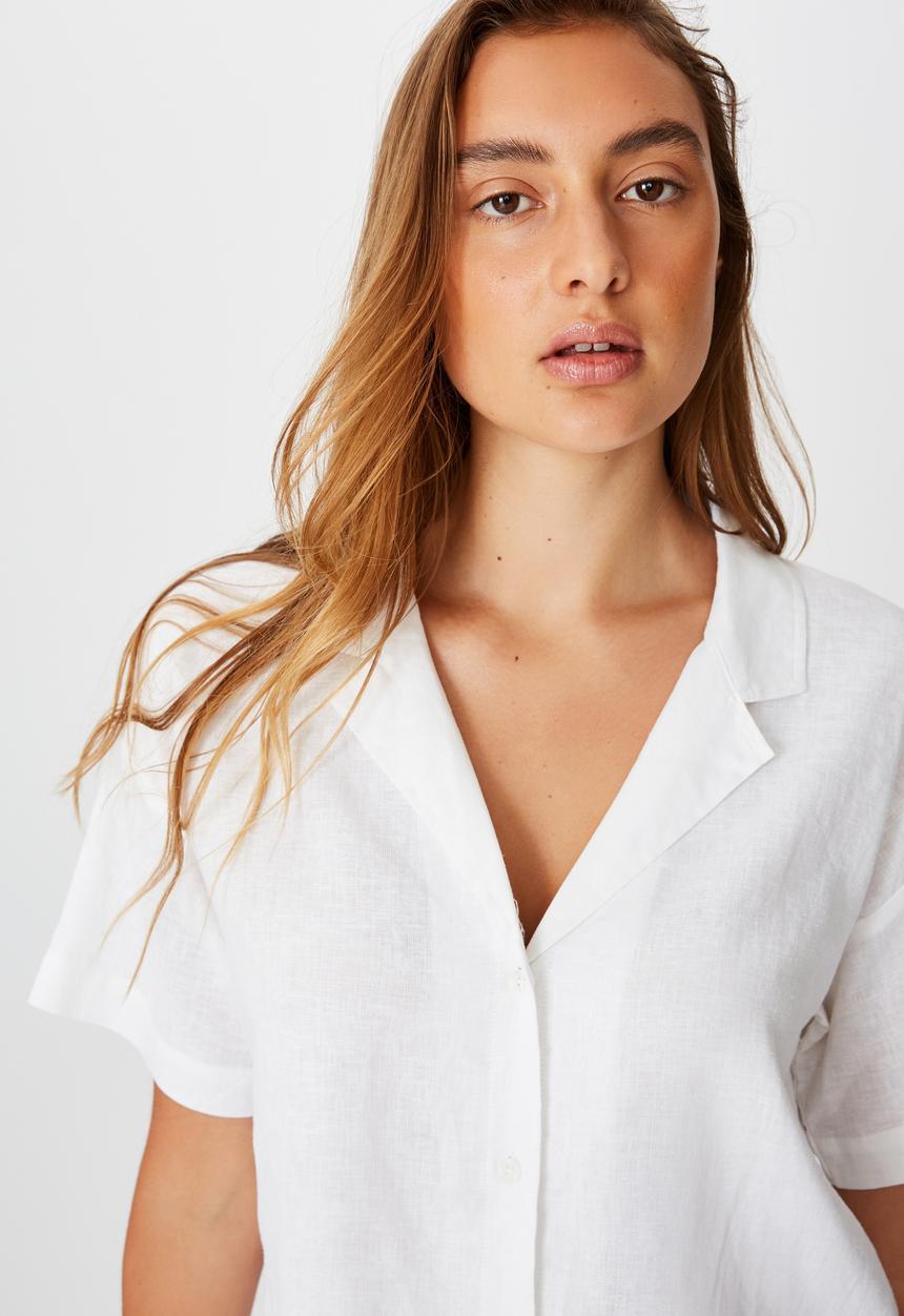 Cotton On - Oversize resort shirt - white