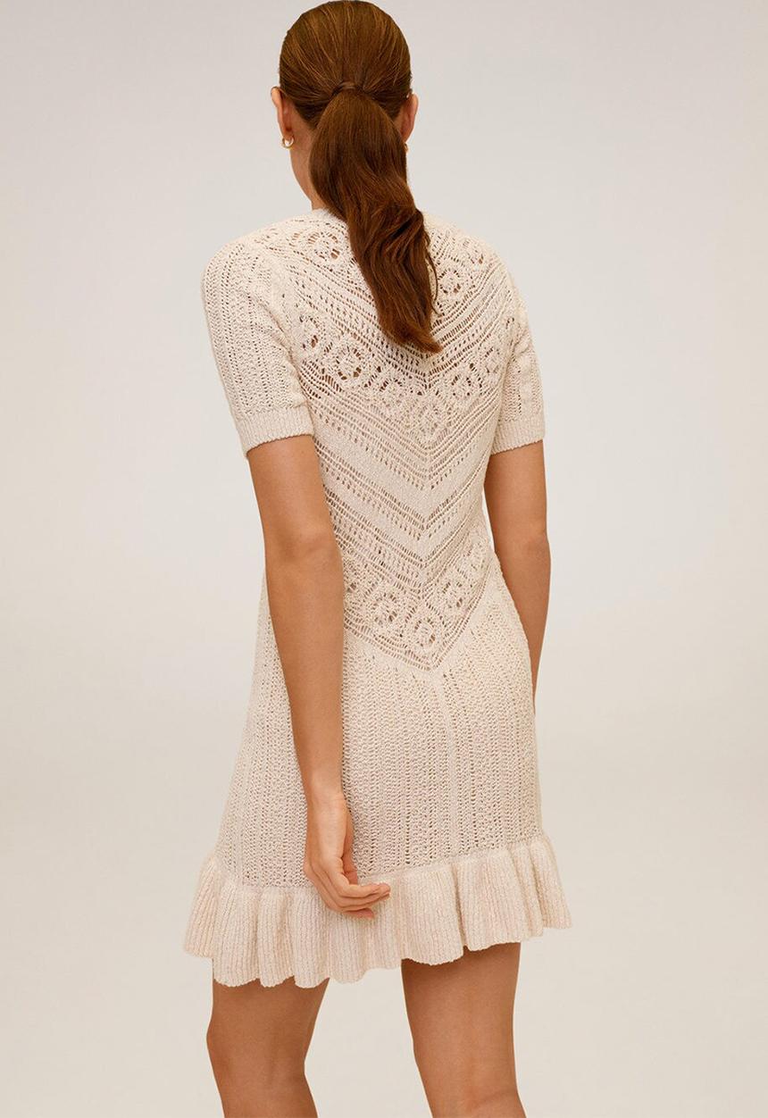 MANGO - Dress loop - beige
