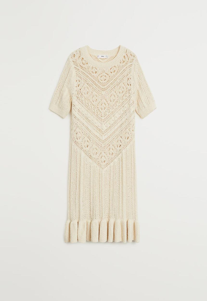 MANGO - Dress loop - beige