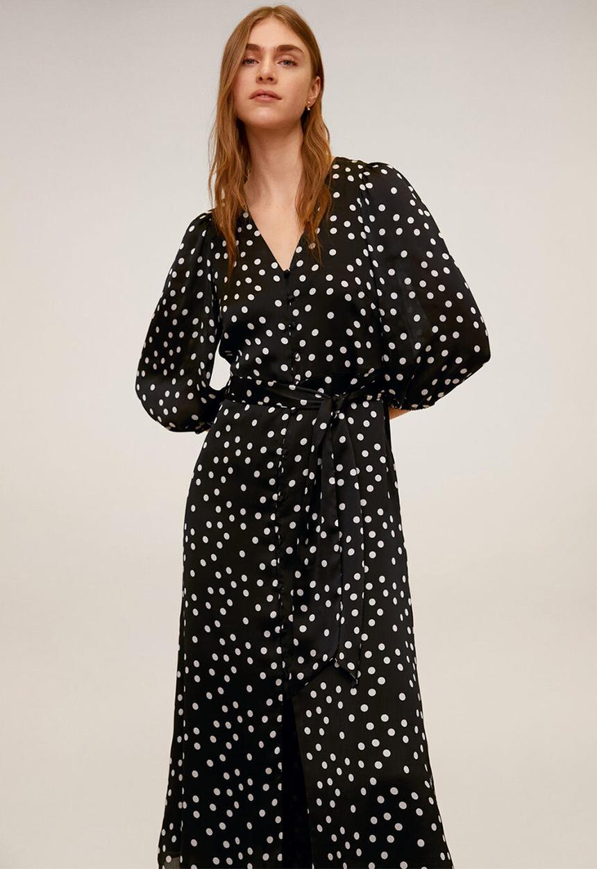 MANGO - Punti dress - black & white
