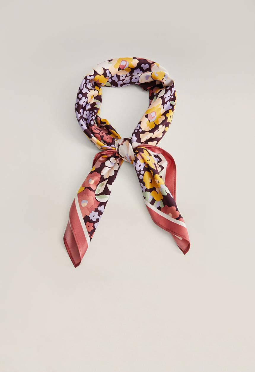 MANGO - Rose neck scarf - light pastel pink