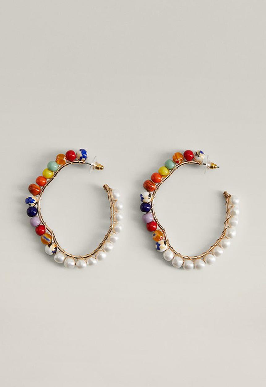 MANGO - Diesa earrings - light pastel gray