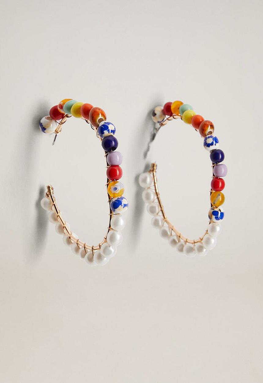MANGO - Diesa earrings - light pastel gray