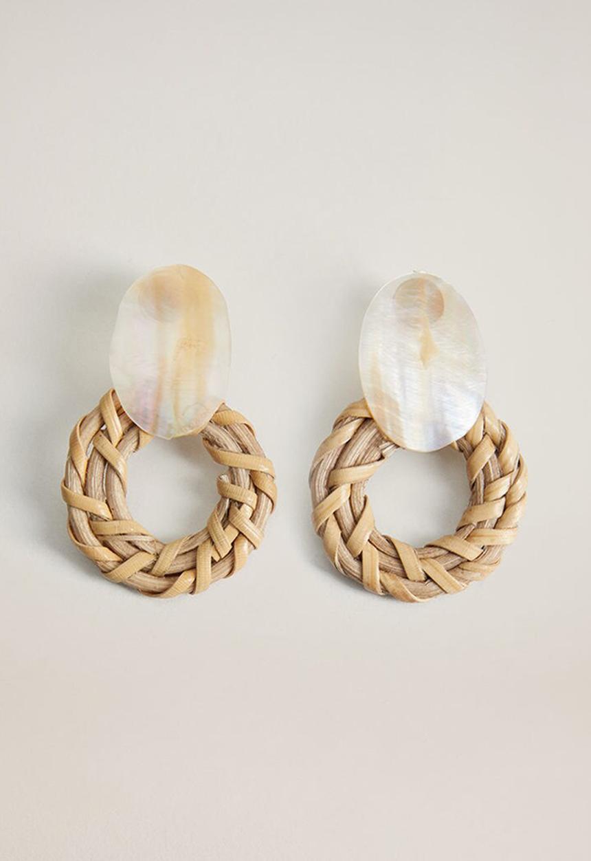 MANGO - Lanikai earrings - light beige