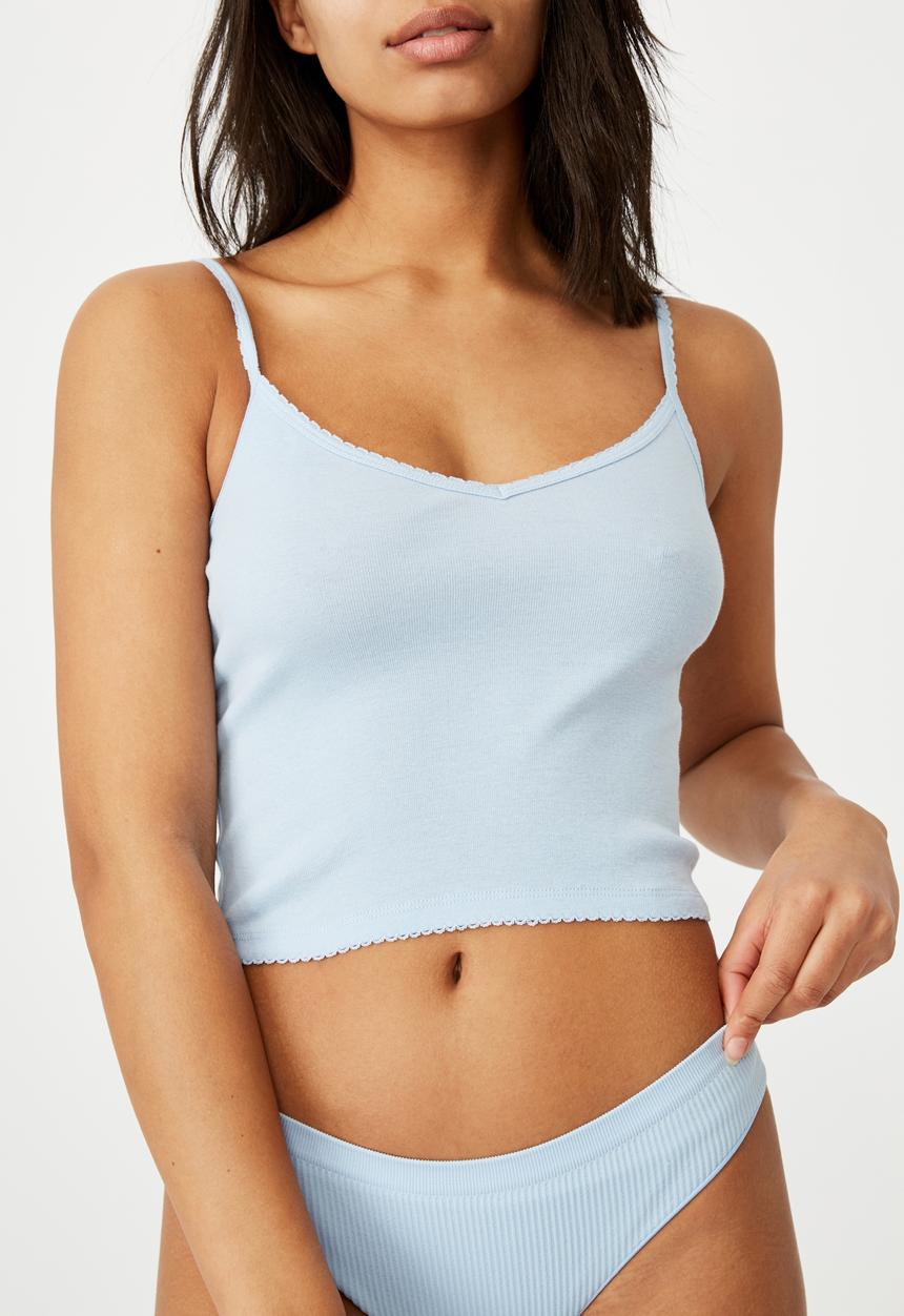 Cotton On - Ribbed sleep tank - baby blue