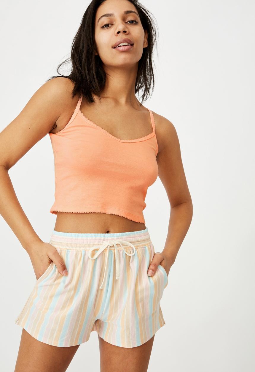 Cotton On - Ribbed sleep tank - peach