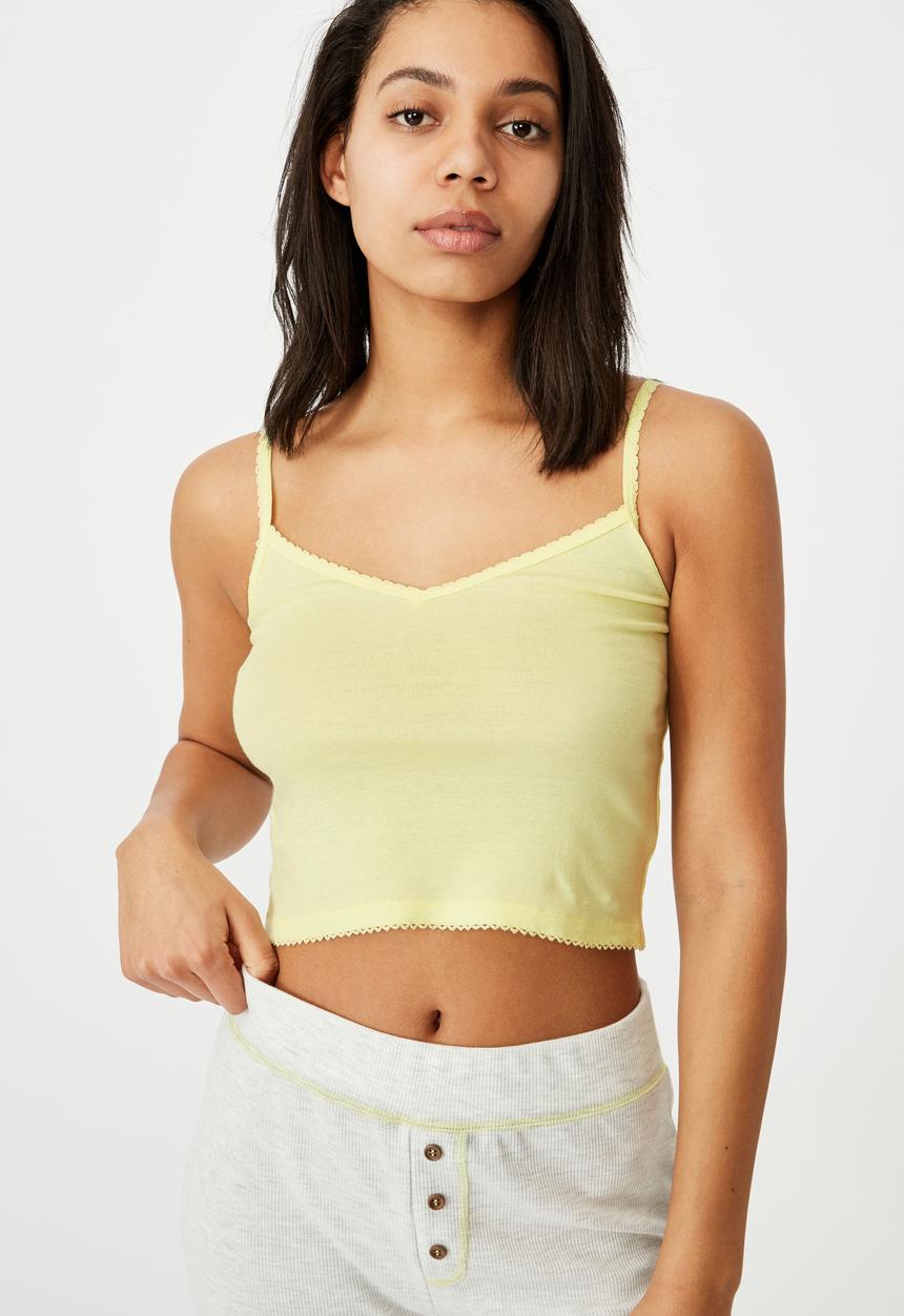 Cotton On - Ribbed sleep tank - yellow 