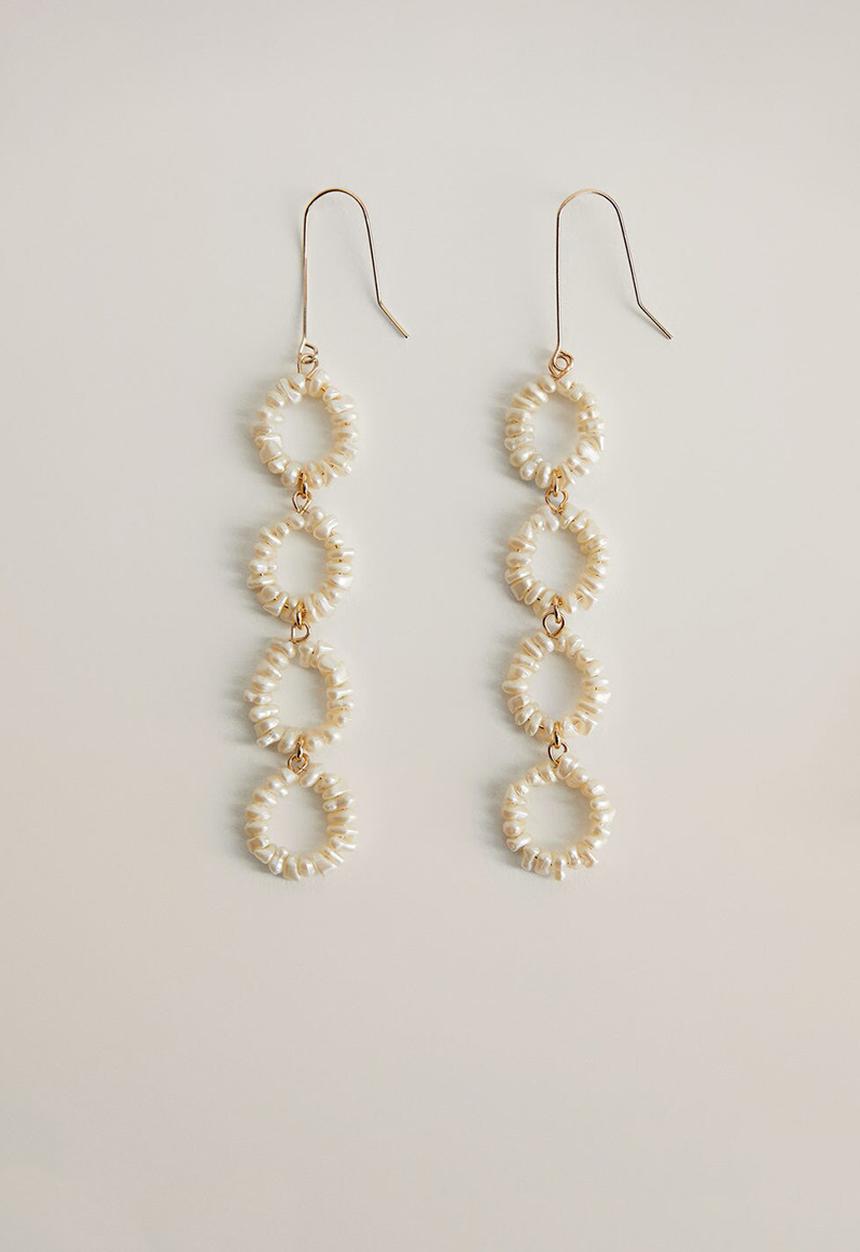 MANGO - Lise earrings - light pastel gray