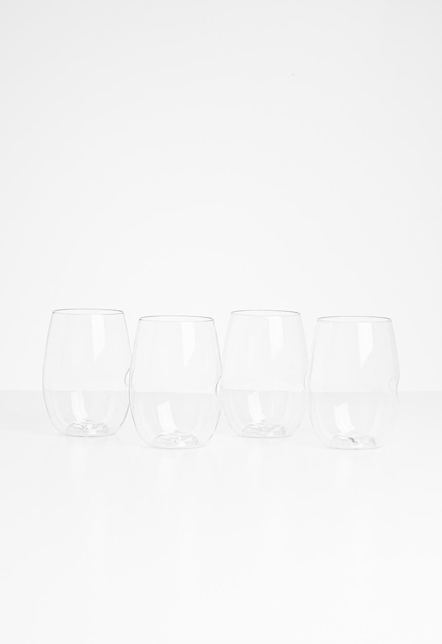 Govino - Safe wine glass red - set of 4